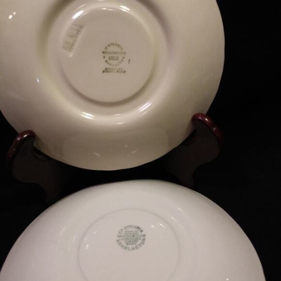 1 Wedgwood Cup n Saucer Set Cream on Cream Color - Picture 8 of 13